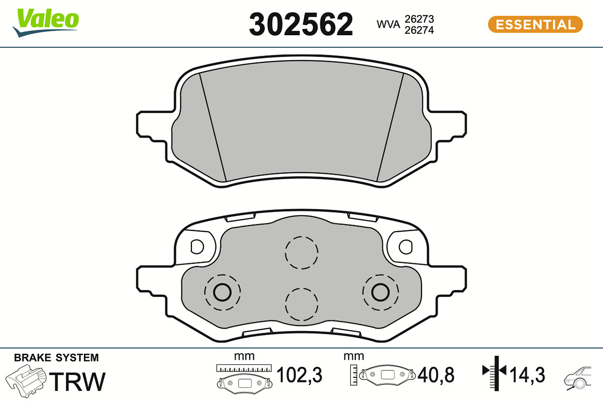 BRAKE PADS FIRST FORD PUMA RR